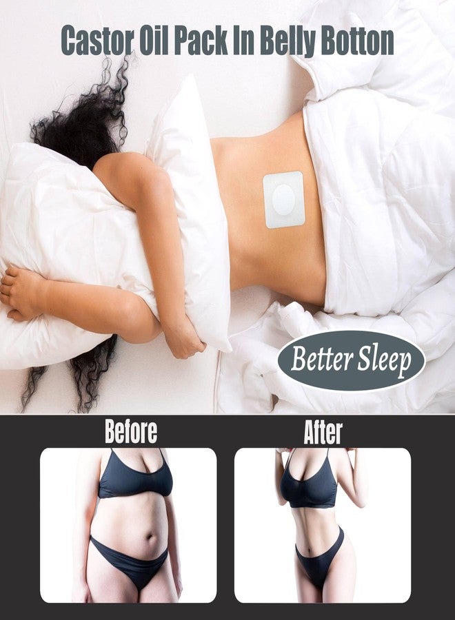 Pedobi 54Pcs Castor Oil Pack Wrap in Belly Button for Liver Detox, Highly Absorbent Self-Adhesive Castor Oil Wrap Organic Cotton, No Wash, Easy to Use, Anti-Seepage(Oil Not Included) - Image 3